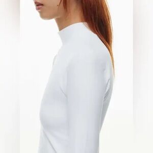 Aritzia White Contour Mockneck Bodysuit